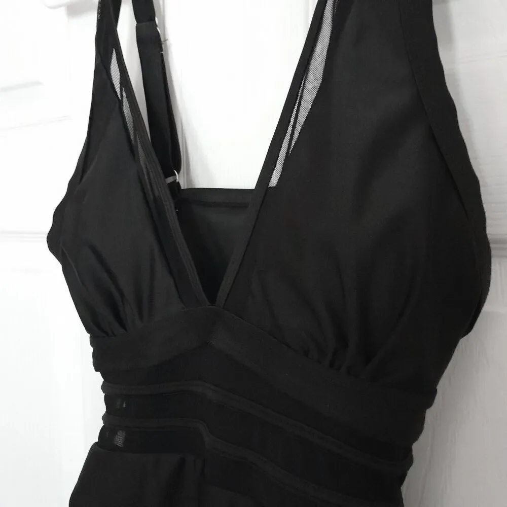 One Piece Black Bathing Swimsuit Size Large
